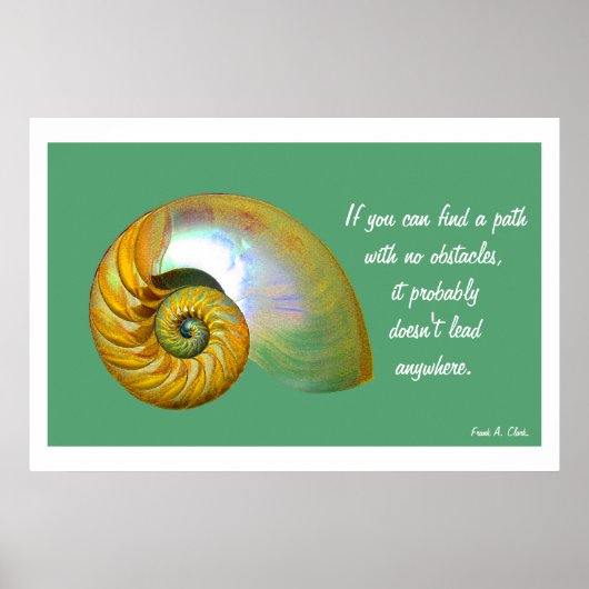 A06 Nautilus Shell Poster - Inspirerend Quote.3 (Voorkant)