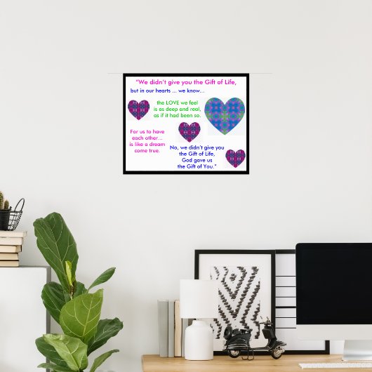 A07b Cadeaubon of Life Poster - Versie 1.Black Bor (Thuiskantoor)