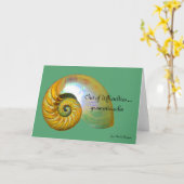 A09 Nautilus Shell - carte inspirée 2 de citation (Fleur jaune)