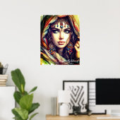 * A100 Psychic Boho Gypsy Fortune Teller 4 Poster (Thuiskantoor)