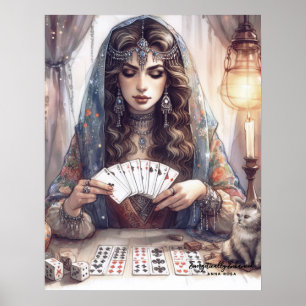 ** A100 Psychic Boho Gypsy Kaart Reader 9 Poster