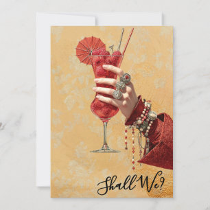 *~* A101 16 Sierlijke Cocktail FOTO BACHELORETTE Kaart