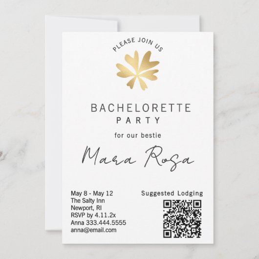 *~* A101 29 PHOTO Cocktail Nashville BACHELORETTE Kaart (Achterkant)