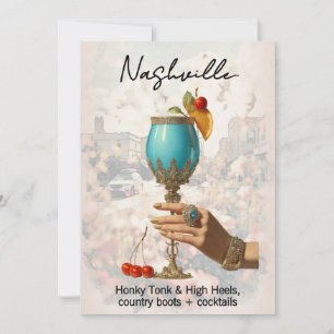 *~* A101 Cocktail FOTO Nashville 10 DEINE MEISJES Kaart
