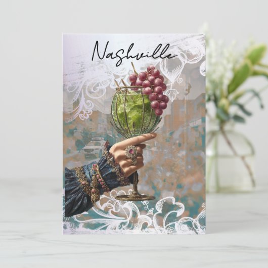 *~* A101 FOTO 25 Cocktail Nashville AFGRADUATIEMAA Kaart (Staand voorkant)