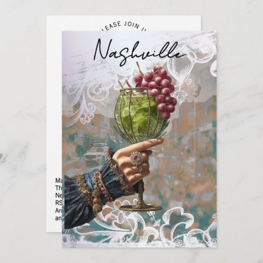 *~* A101 FOTO 25 Cocktail Nashville AFGRADUATIEMAA Kaart (Voorkant / Achterkant)