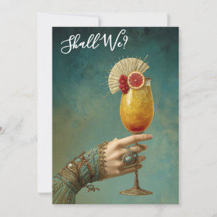 *~* A101  Sierlijke Cocktail FOTO 24 BACHELORETTE Kaart