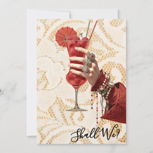 *~*  A101  Versierde Cocktail FOTO 4 DE VRIJGELLEV Kaart (Voorkant)