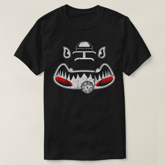 A10 Thunderbolt II Warthog Nose Art Shark Mouth Vu T-shirt (Design voorkant)