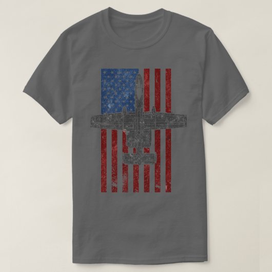 A10 Thunderbolt II Warthog  vlag T-shirt (Design voorkant)