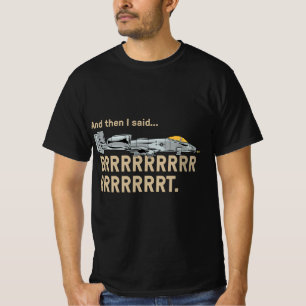 A10 Thunderbolt Warthog BRRRRT Aanval Jet Grappig T-shirt