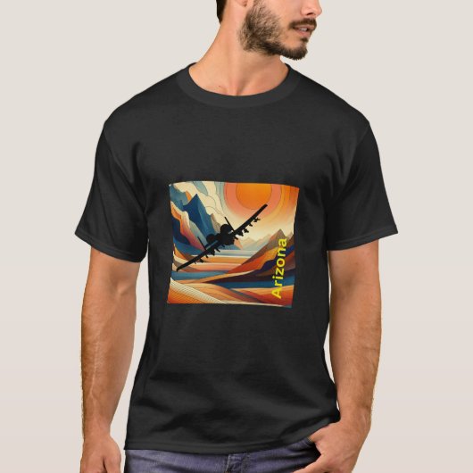 A10 Warthog Over Arizona T-shirt (Voorkant)