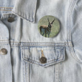 A13 Pronghorn Antelope Ronde Button 5,7 Cm (In situ)