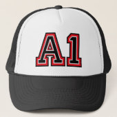 "A1" Monogram Trucker Hat Trucker Pet (Voorkant)