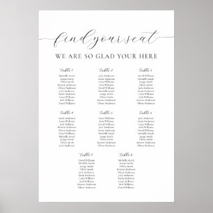 A1 Stoelindeling favoriete mensen 8 Tafels Poster
