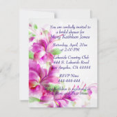 A2-Roze Bloemen Ontwerp Bruids Douche Uitnodiging (Voorkant)