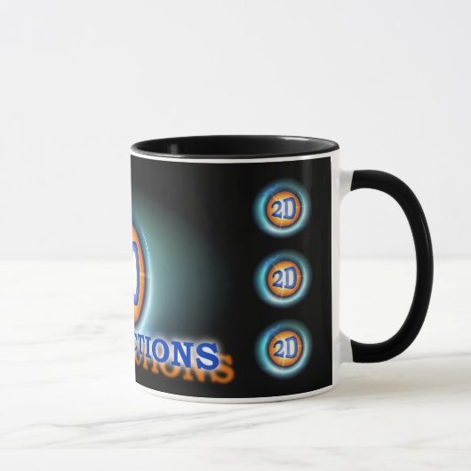 a2Productie-Mok met Oranje grens Mok (Rechts)