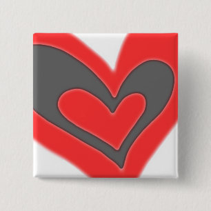 a2z liefdeshart vierkante button 5,1 cm