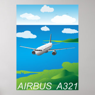 A321 Vector-Poster voor vliegtuigen Poster