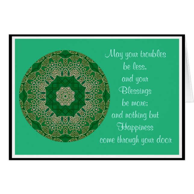 A35 Celtic Knot Kaleidoscopic Card.9 (Voorkant Horizontaal)