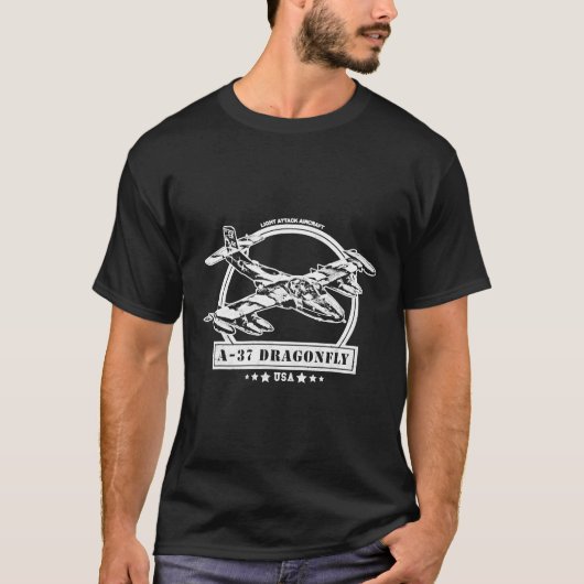 A37 Dragonfly-Vliegtuig T-shirt (Voorkant)