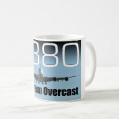 A380 ALUMINIUM BEWOLKT KOFFIEMOK (Voorkant rechts)