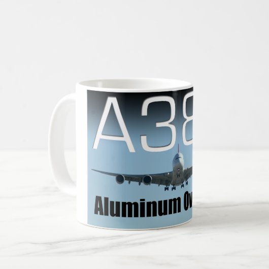 A380 ALUMINIUM BEWOLKT KOFFIEMOK (Voorkant links)