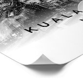 A3 Kuala Lumpur Malaisie Coordonnées Poster (Coin)