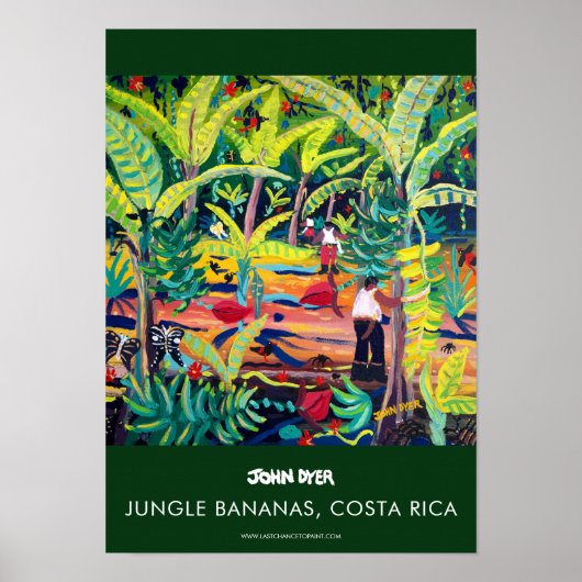 A3 poster van John Dyer. Oerwoud Bananen, Costa Ri (Voorkant)