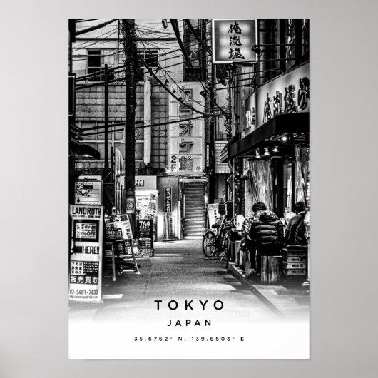 A3 Tokyo Japan Coordinates Poster (Voorkant)