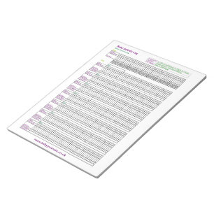 A4-activiteitenlog Notitieblok