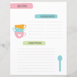 A4 Recipe Template