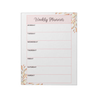 A4 Weekplanner Notitieblok