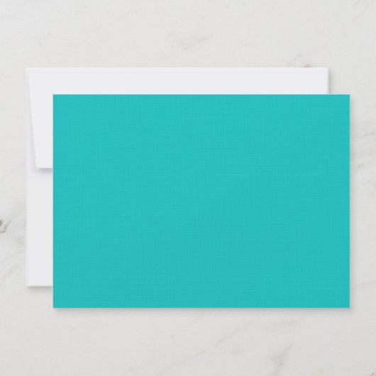 A6 Invitations Turquoise One Side Mariage damassé (Dos)