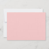 A6 Lichte roze eenzijdige Damask Wedding Invitatio Kaart (Achterkant)