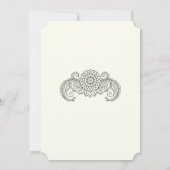 A6- scroll ontwerp bruiloft uitnodigingskaart kaart (Achterkant)