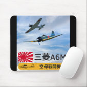 A6M MITSUBISHI "ZERO" GEVECHTSESKADER MUISMAT (Met muis)