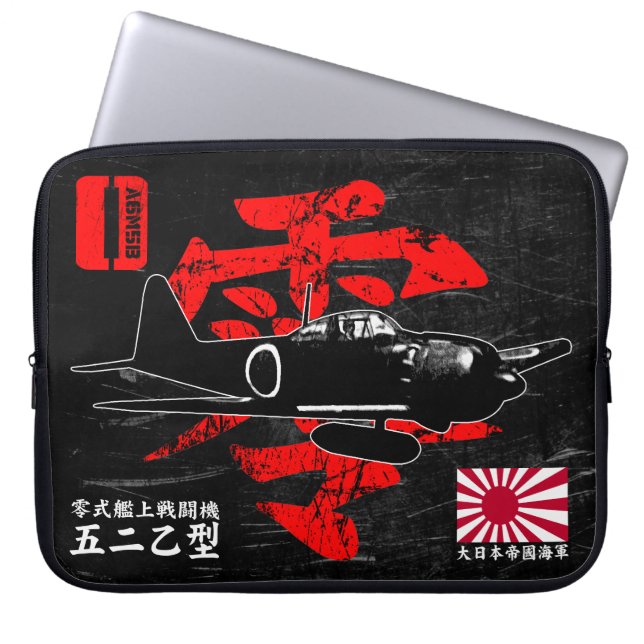A6M nul Laptop Sleeve (Voorkant)