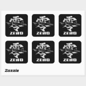 A6M nul Vierkante Sticker (Vel)