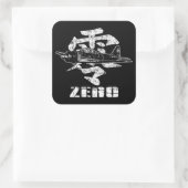 A6M nul Vierkante Sticker (Tas)