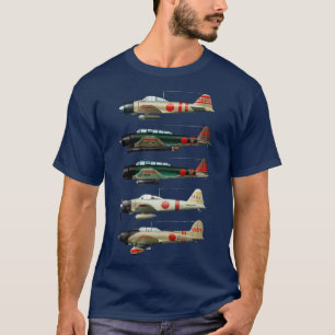 A6M Zero Japan WW2 gevechtsvliegtuig vliegtuig T-shirt