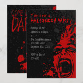 A7 Bloody Scream Halloween Invitations Kaart (Voorkant / Achterkant)