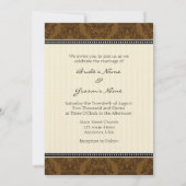 A7 Invitations Brown et à crèmes pour les mariages (Dos)