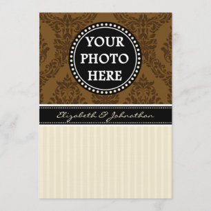 A7 Invitations Brown et à crèmes pour les mariages