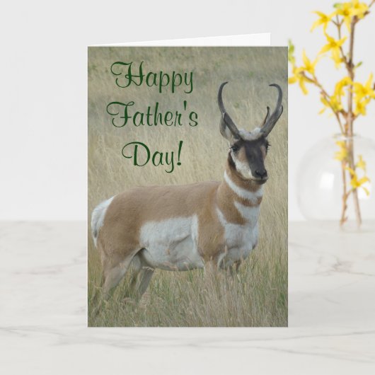 A9 Pronghorn Antelope Big Buck Kaart (Gele Bloem)