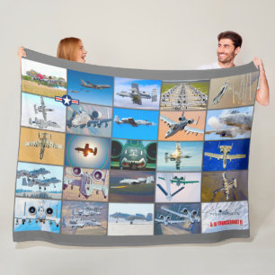 A-10 THUNDERBOLT II "MONTAGE" FLEECE DEKEN