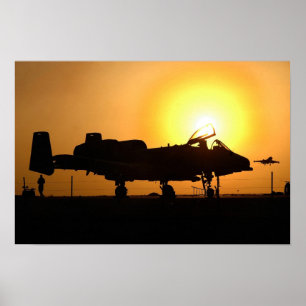 A-10 Thunderbolt II-Vliegtuig Poster