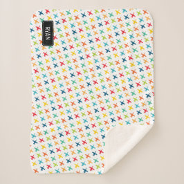 A-10 Warthog Attack Jet Custom Name Sherpa Blanket Sherpa Deken