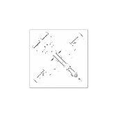 A-10 Warthog Jet Top Uitzicht Wood Stamp Rubberstempel (Afrduk)