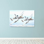 A-10C THUNDERBOLT II 24x36 Canvas Afdruk (Insitu (Houten vloer))